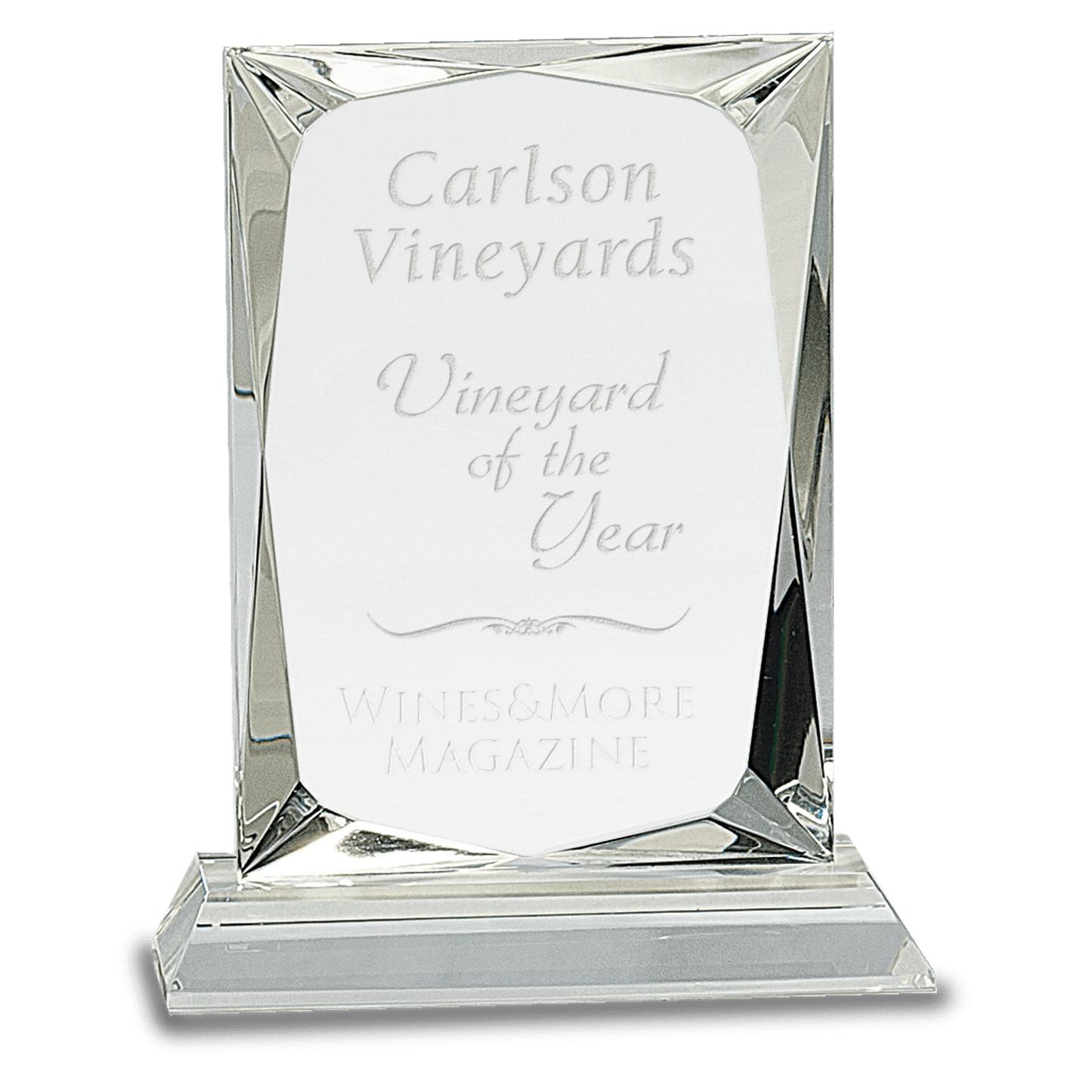 6 1 4 Crystal Rectangle on Clear Base