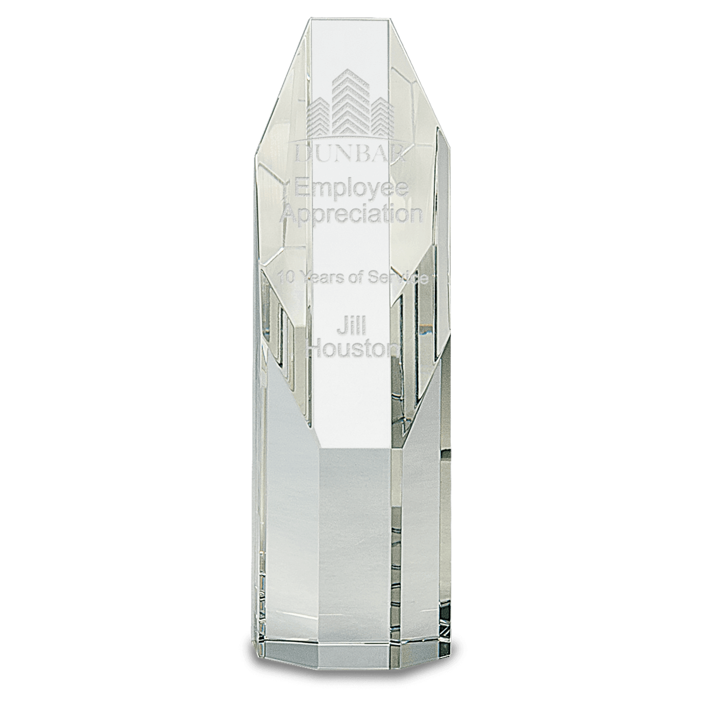 7 1 2 Clear Octagon Slant Top Crystal Tower