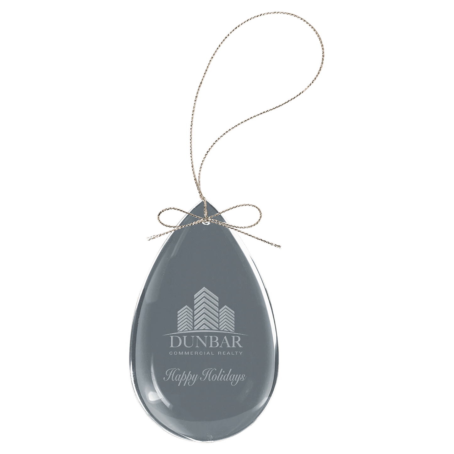 3 Crystal Teardrop Ornament