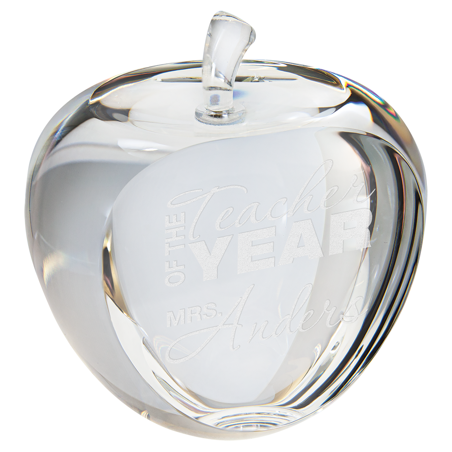 3 3 4 Crystal Apple with Flat Face