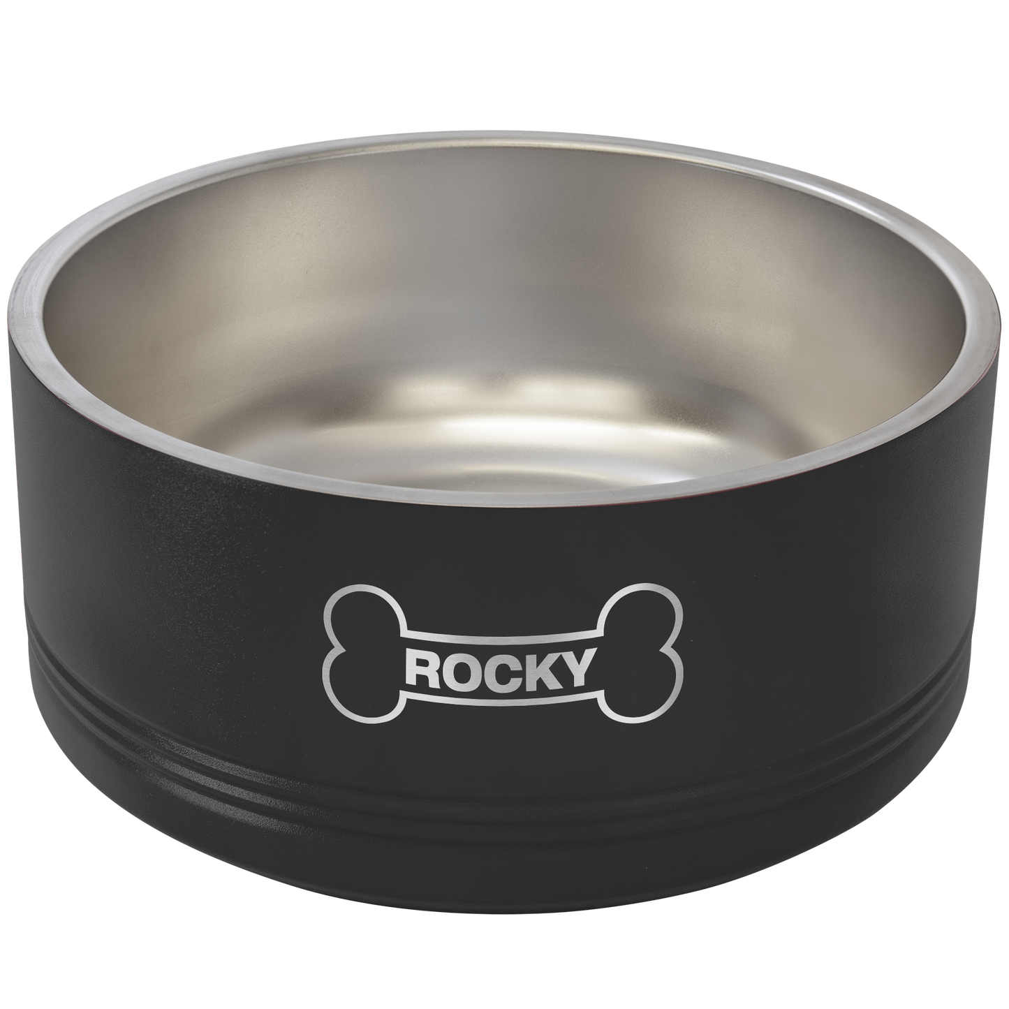 Polar Camel 64 oz Large Black Pet Bowl
