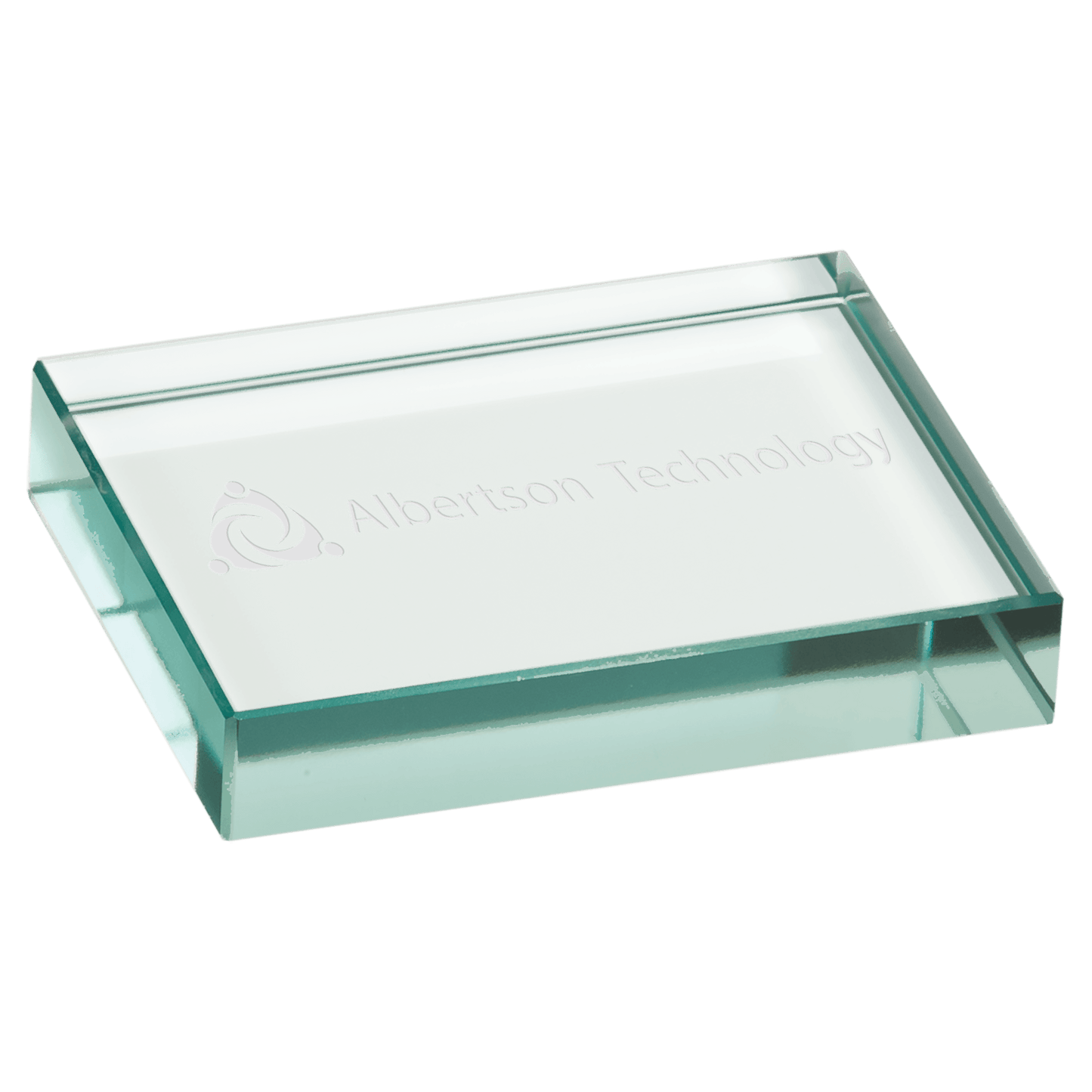 4 x 3 Jade Glass Paperweight
