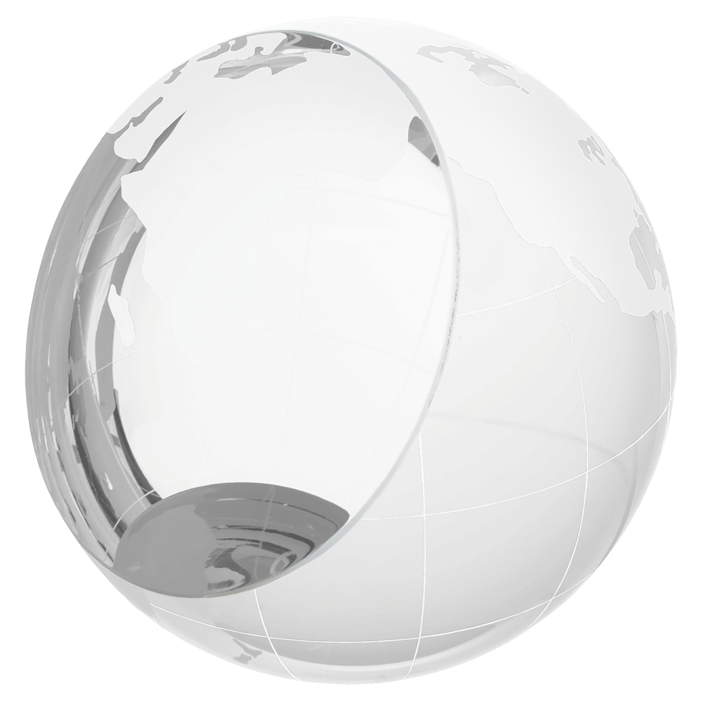 3 Crystal Globe Paperweight