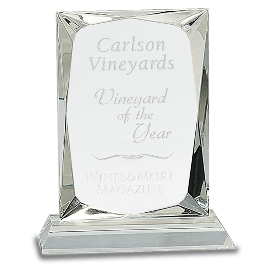 6 1 4 Crystal Rectangle on Clear Base
