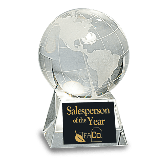 3 1 2 Crystal Globe on Clear Base