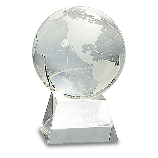 4 1 2 Crystal Globe on Clear Base