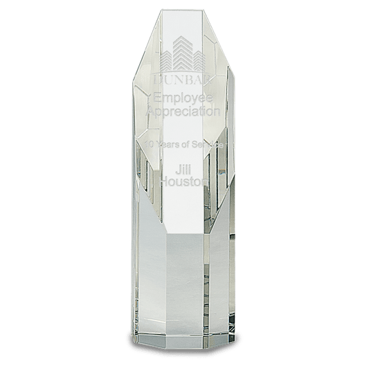 7 1 2 Clear Octagon Slant Top Crystal Tower