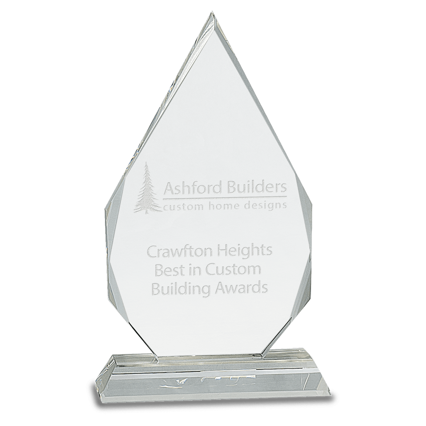9 Crystal Diamond on Clear Pedestal Base
