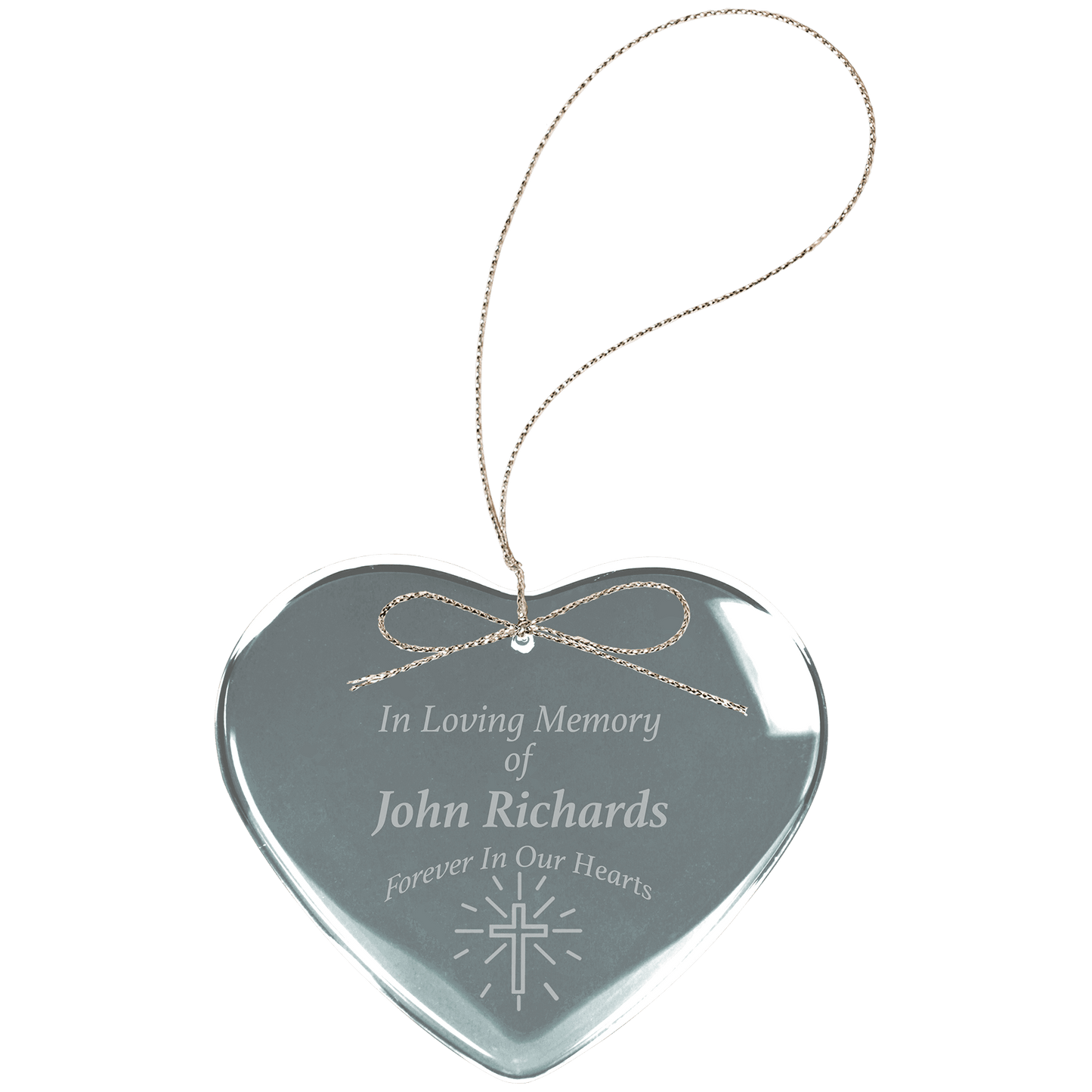 2 1 2 Crystal Heart Ornament