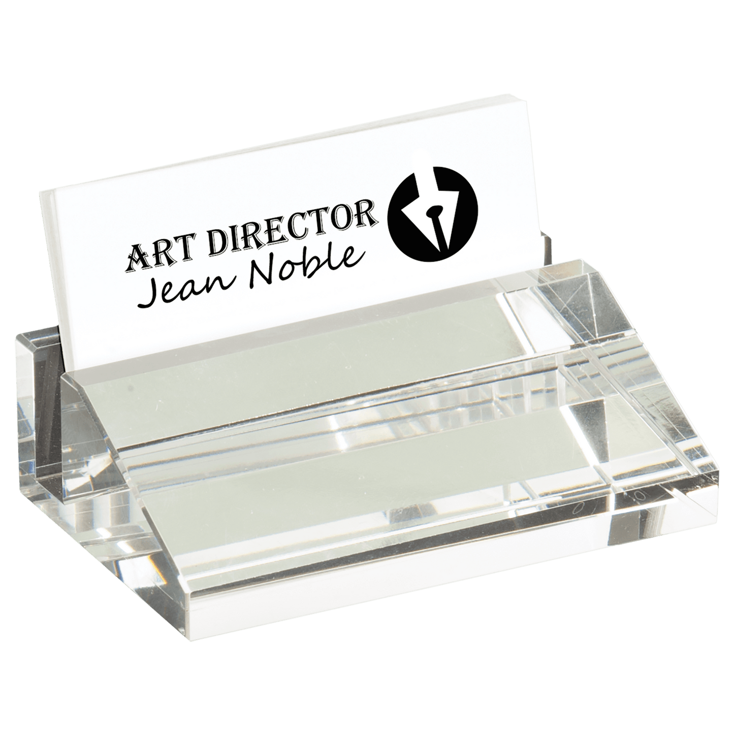 4 x 2 1 2 Crystal Business Card Holder