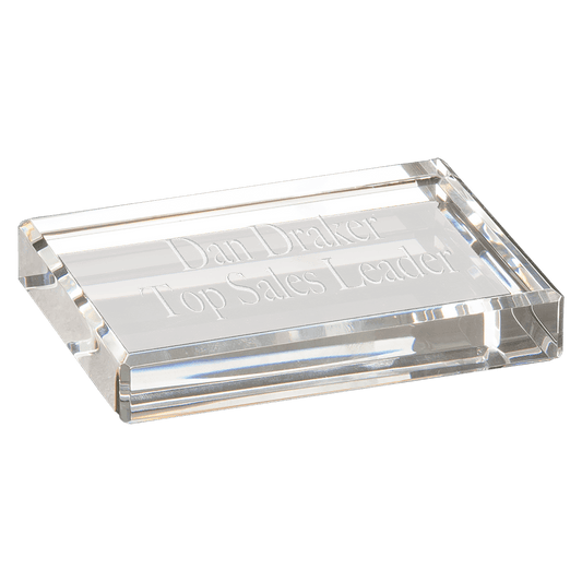 4 x 3 Crystal Rectangle Paperweight