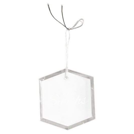 3 Crystal Hexagon Ornament
