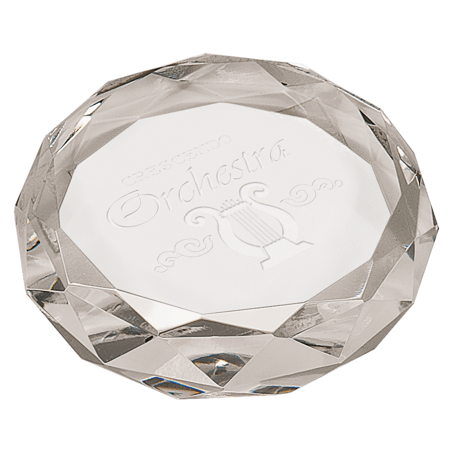 3 Clear Round Crystal Paperweight