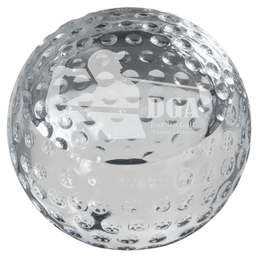 3 1 8 Crystal Golf Ball Paperweight