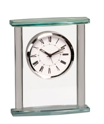 7 Square Glass Clock with Top
