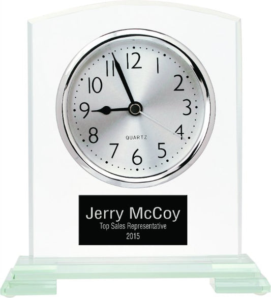 6 1 2 Square Arch Glass Clock