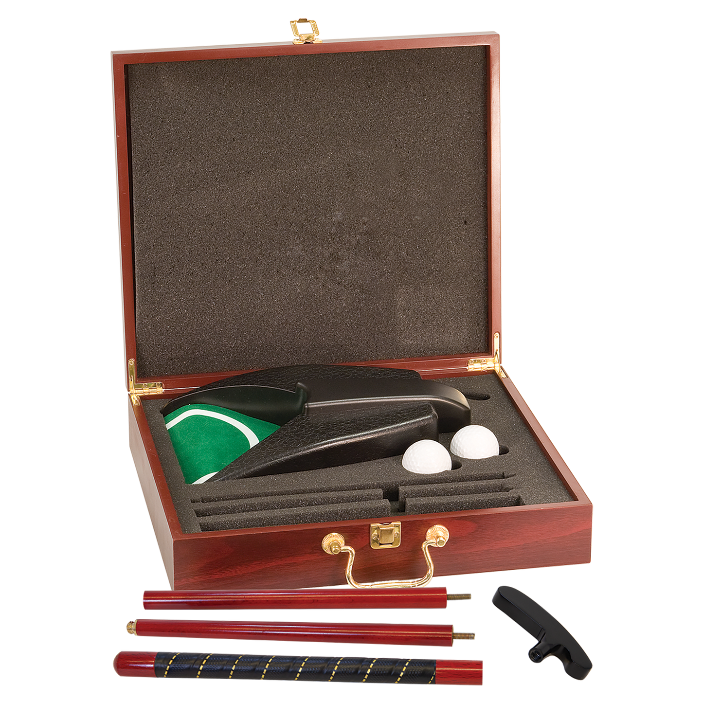 Rosewood Finish Executive Golf Gift Set