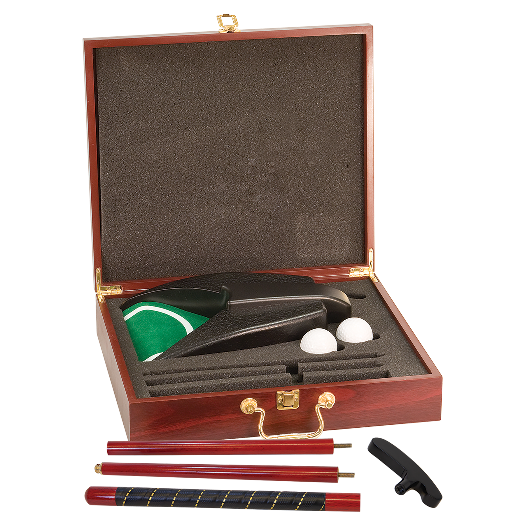 Rosewood Finish Executive Golf Gift Set