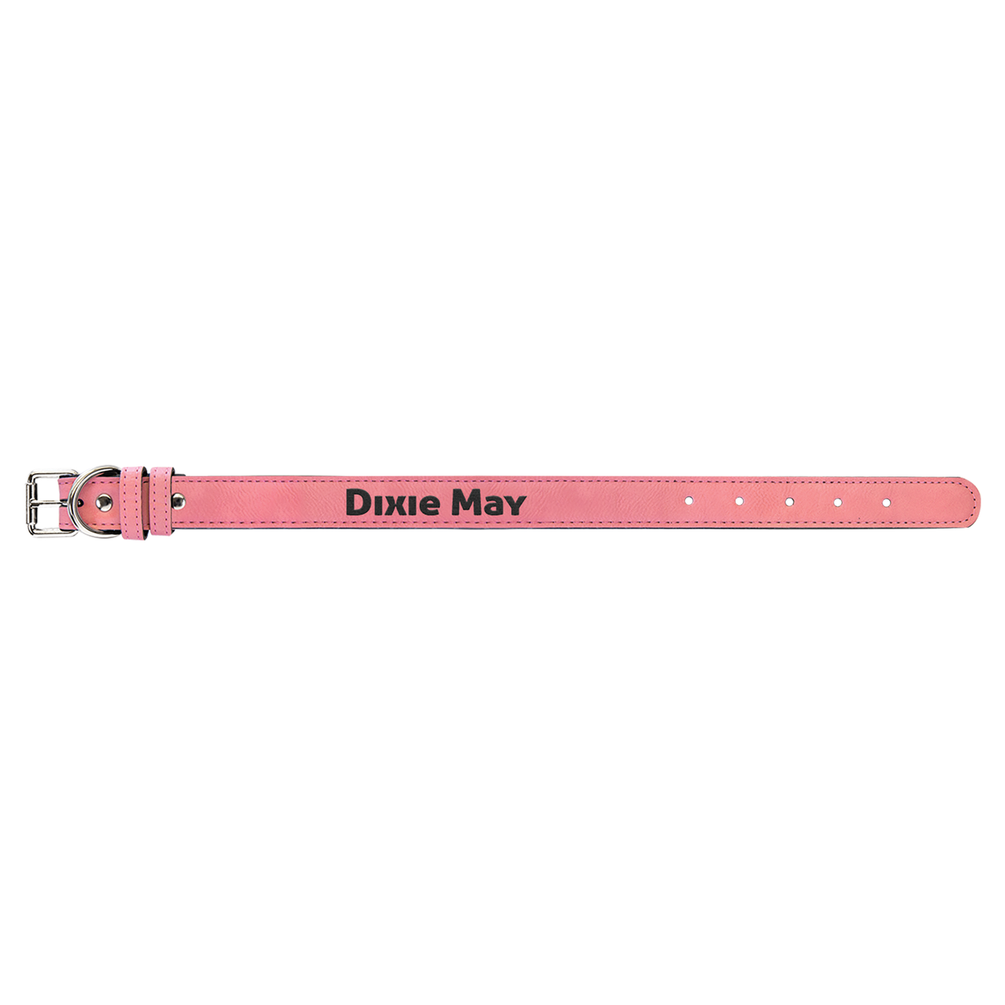 Small 15 x 3 4 Pink Laserable Leatherette Dog Collar