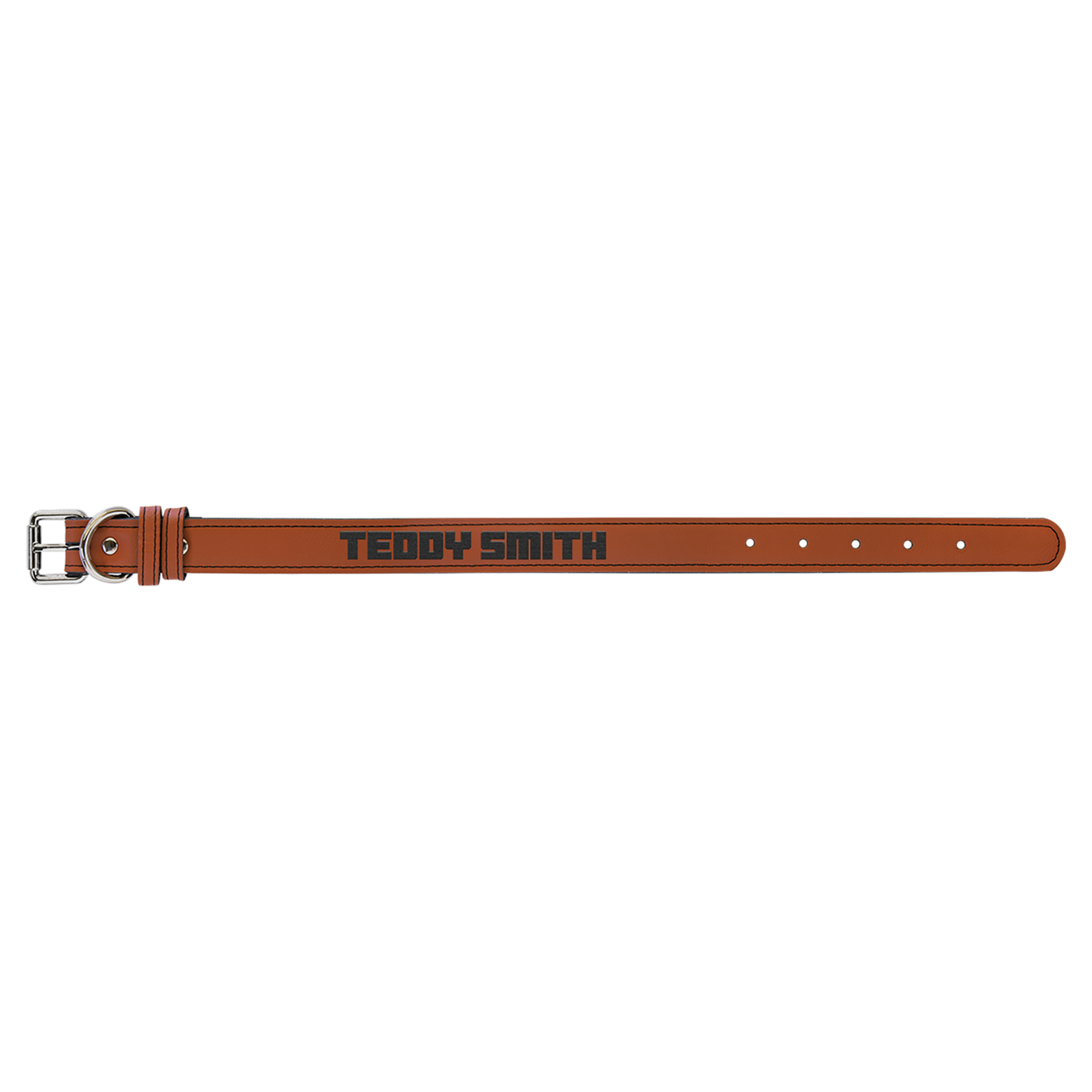 Medium 19 x 1 Rawhide Laserable Leatherette Dog Collar