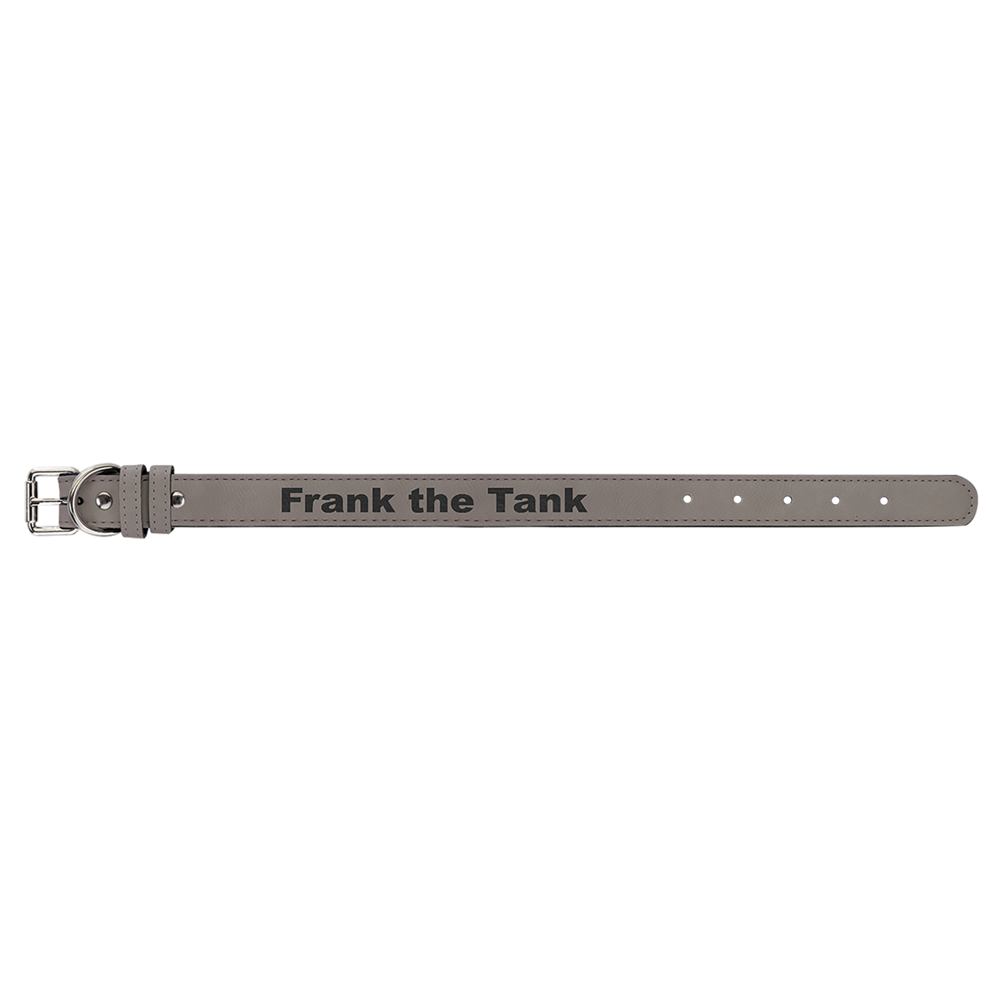 Medium 19 x 1 Gray Laserable Leatherette Dog Collar