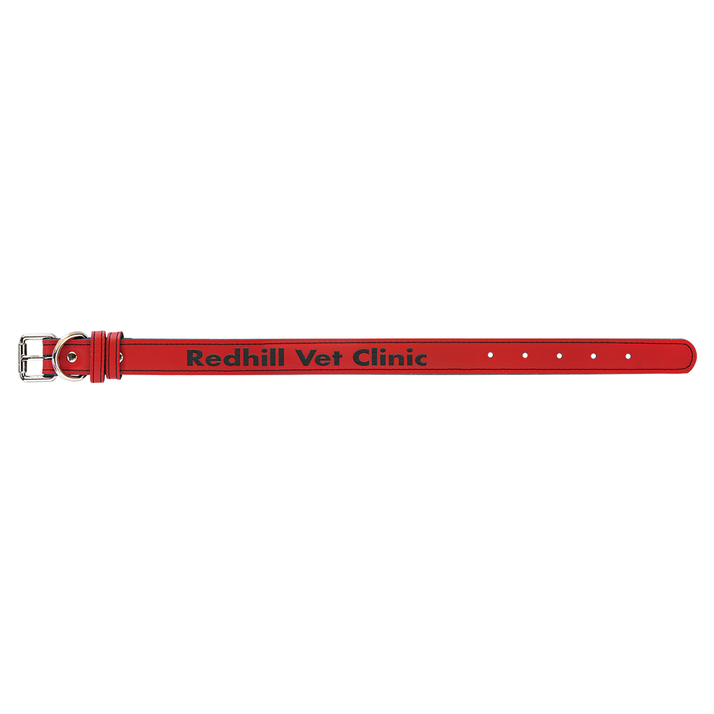 Medium 19 x 1 Red Laserable Leatherette Dog Collar