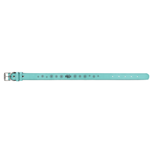 Large 23 x 1 Teal Laserable Leatherette Dog Collar