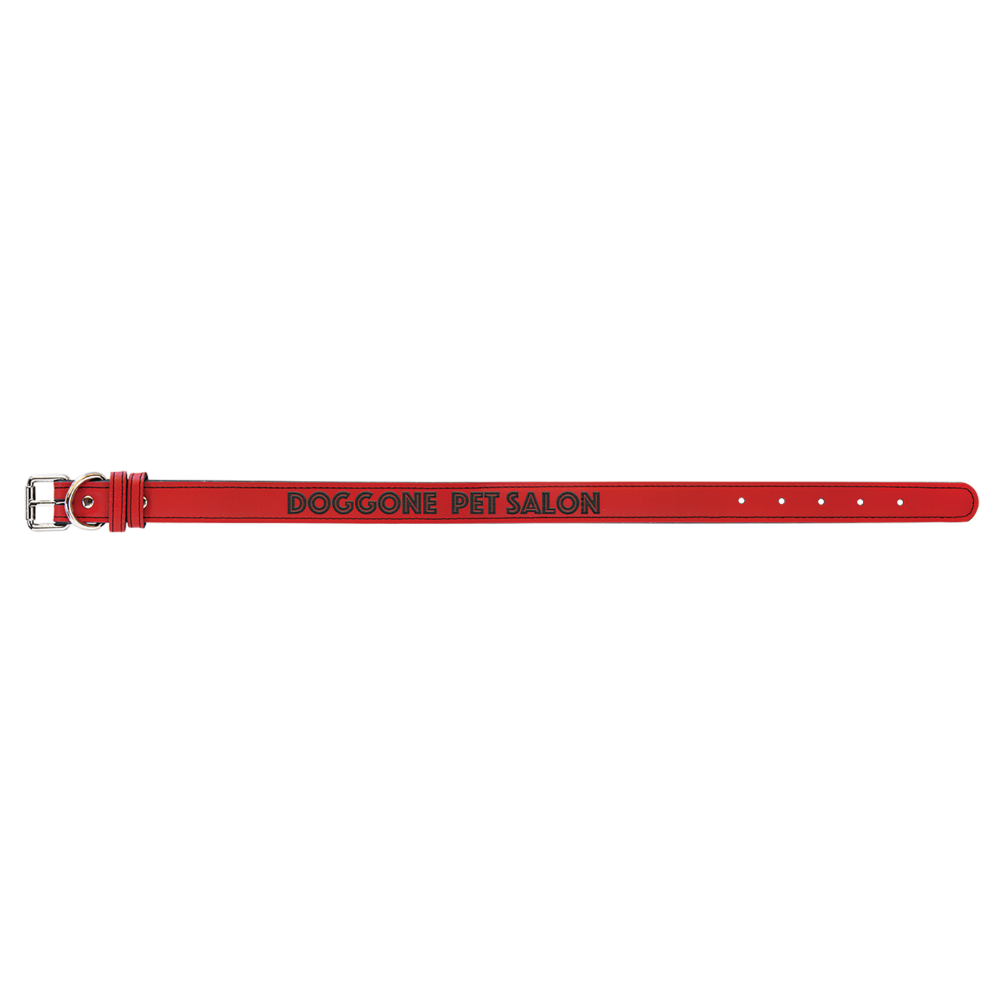 Large 23 x 1 Red Laserable Leatherette Dog Collar