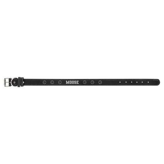 Extra Large 27 x 1 1 4 Black Silver Laserable Leatherette Dog Collar