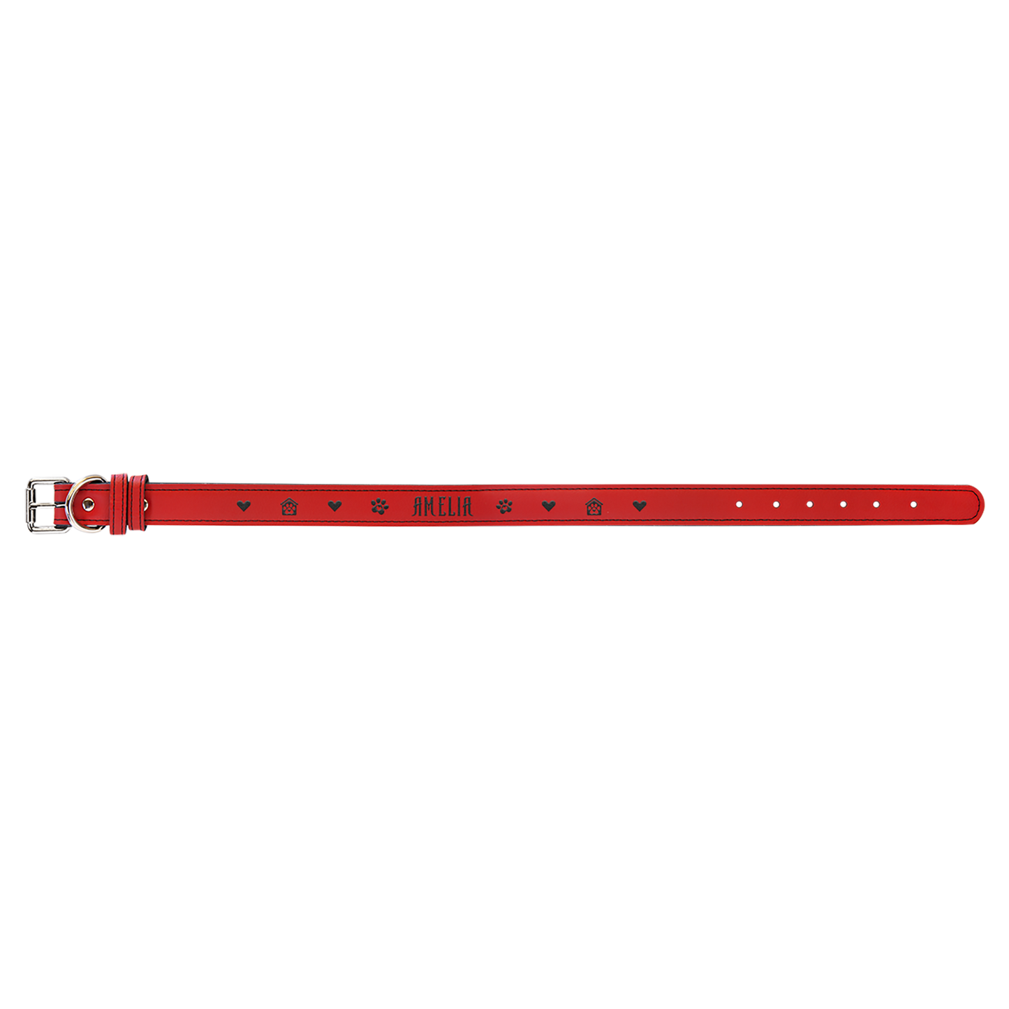 Extra Large 27 x 1 1 4 Red Laserable Leatherette Dog Collar