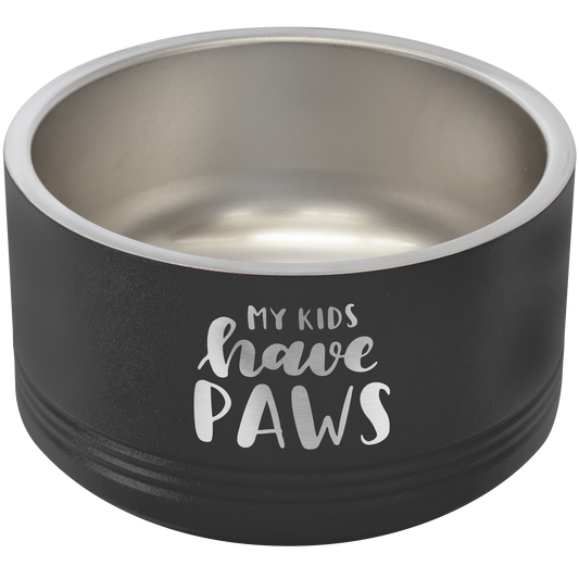 Polar Camel 18 oz  Small Black Pet Bowl