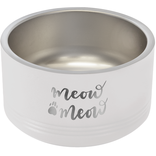 Polar Camel 18 oz  Small White Pet Bowl
