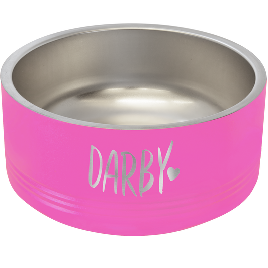 Polar Camel 32 oz  Medium Pink Pet Bowl