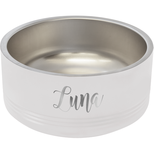 Polar Camel 32 oz  Medium White Pet Bowl