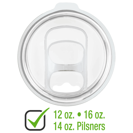 Slider Lid for 12 & 16 oz. Stemless, 14 oz. Pilsner, 22 oz. Skinny Tumbler