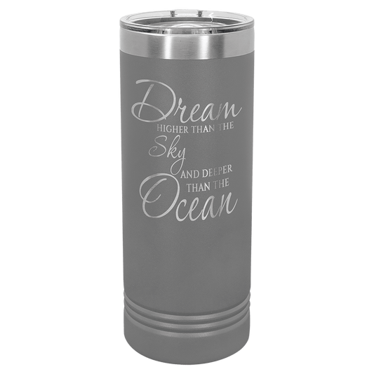 22 oz. Skinny Tumbler with Slider Lid