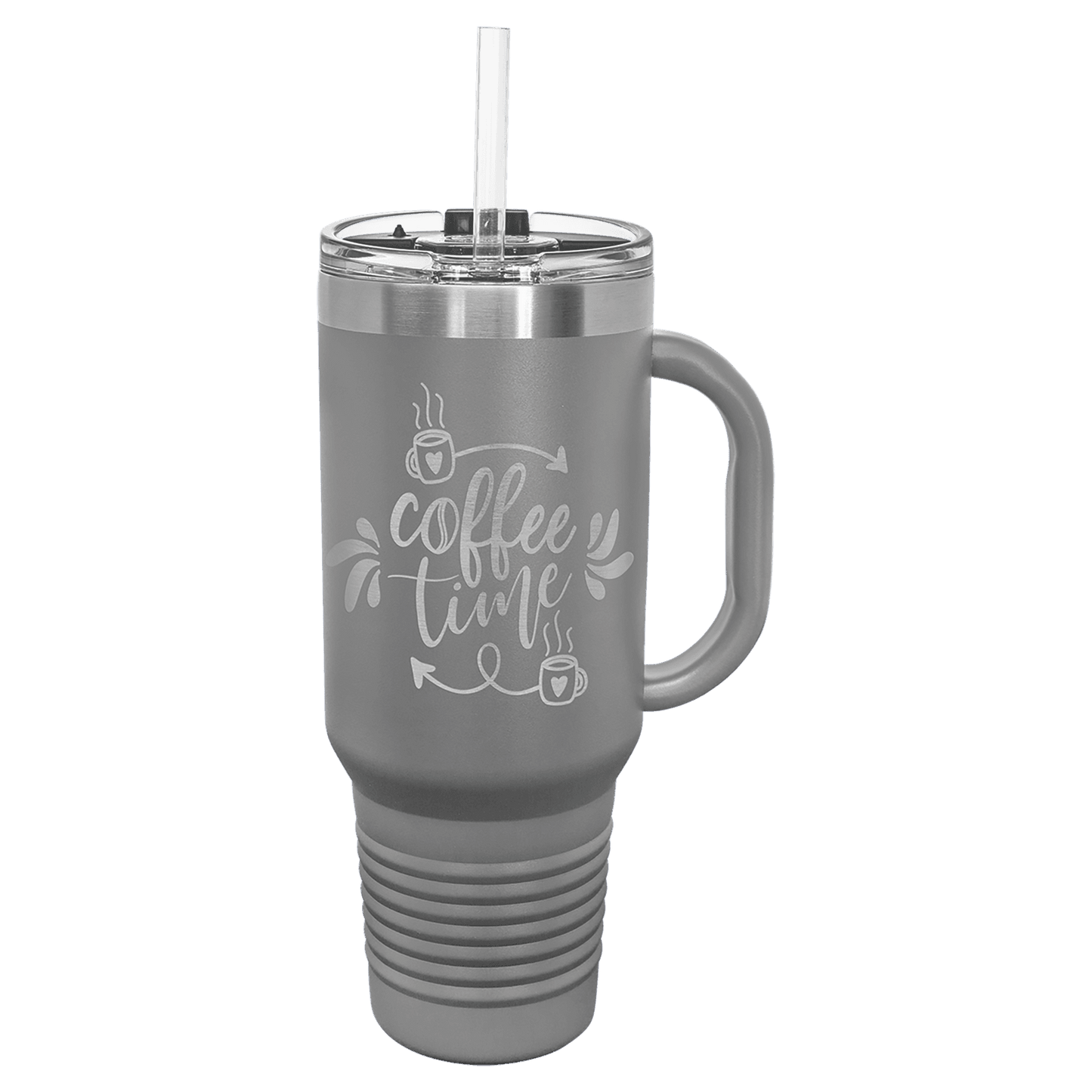 40 oz. Travel Mug with Straw and Snap Lid