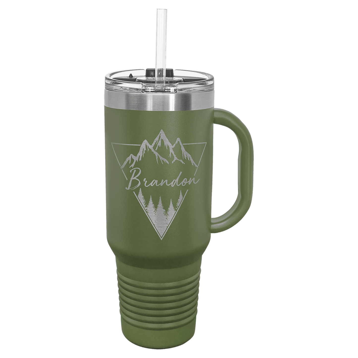 40 oz. Travel Mug with Straw and Snap Lid