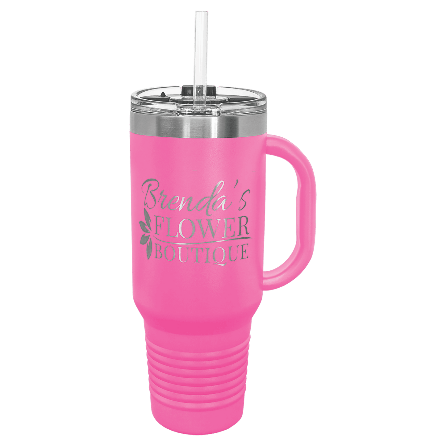 40 oz. Travel Mug with Straw and Snap Lid