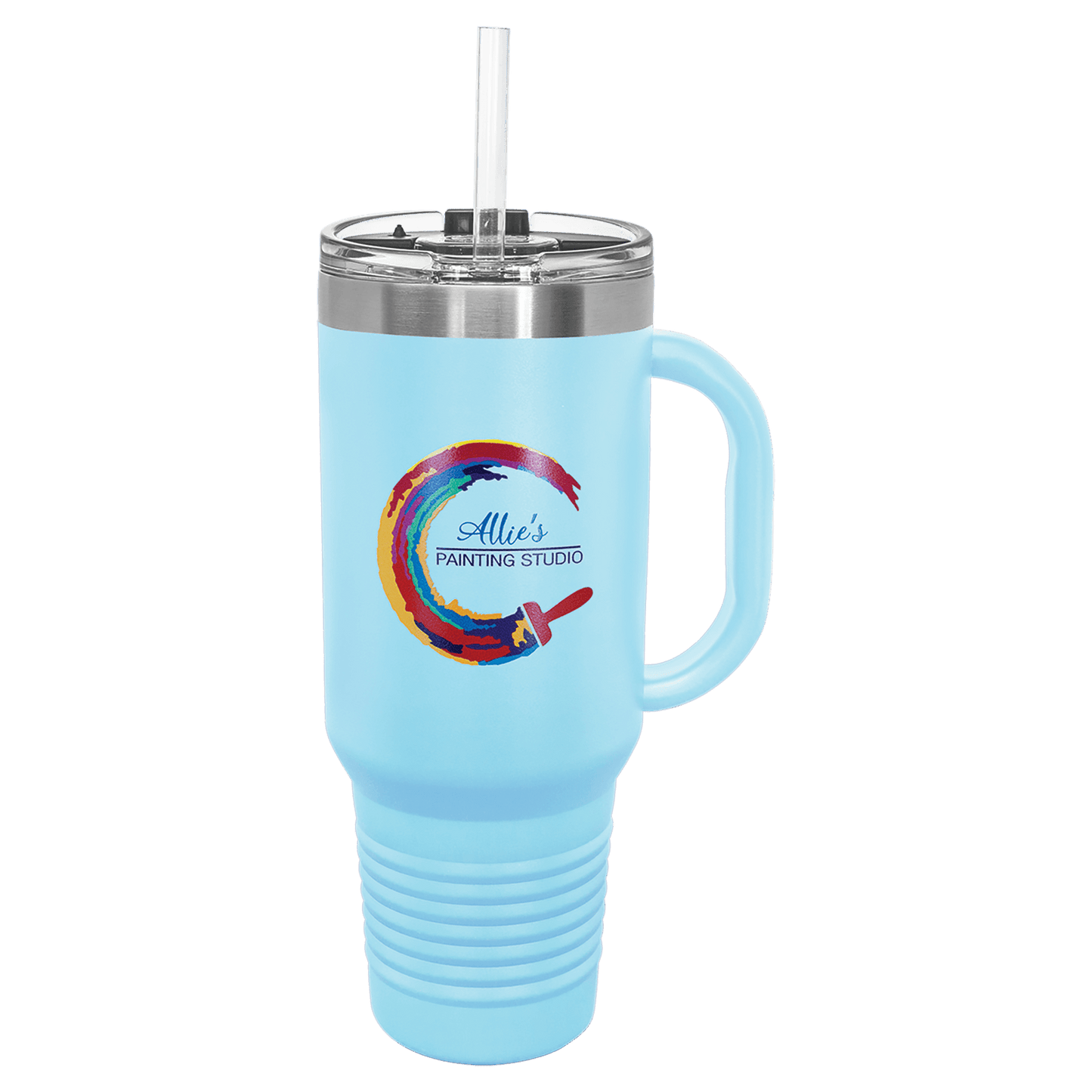 40 oz. Travel Mug with Straw and Snap Lid
