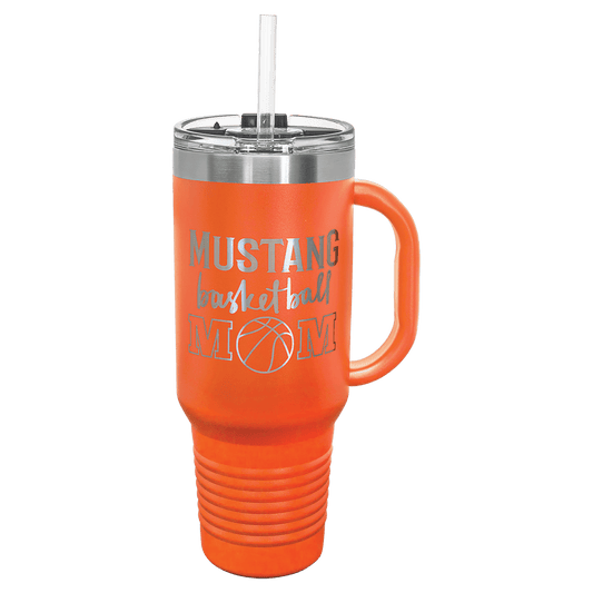 40 oz. Travel Mug with Straw and Snap Lid