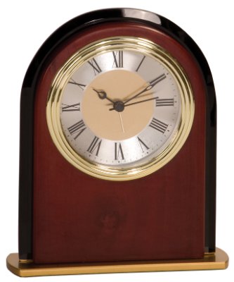 6 1 2 Mahogany Finish Arch Clock