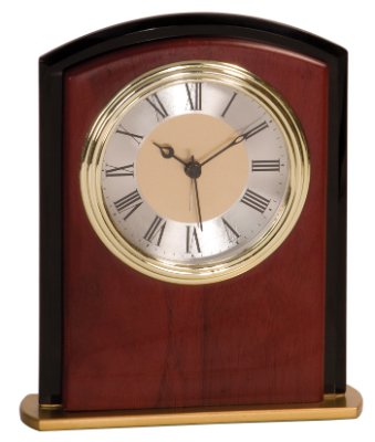 6 1 2 Mahogony Finish Square Arch Clock