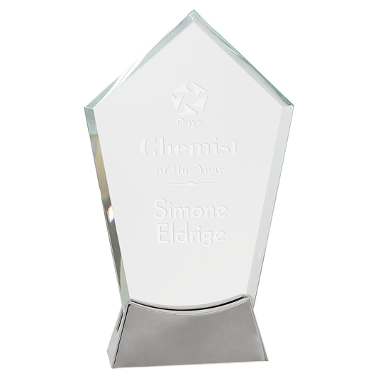 8 1 2 Peak Platinum Glass with Full Metal Base