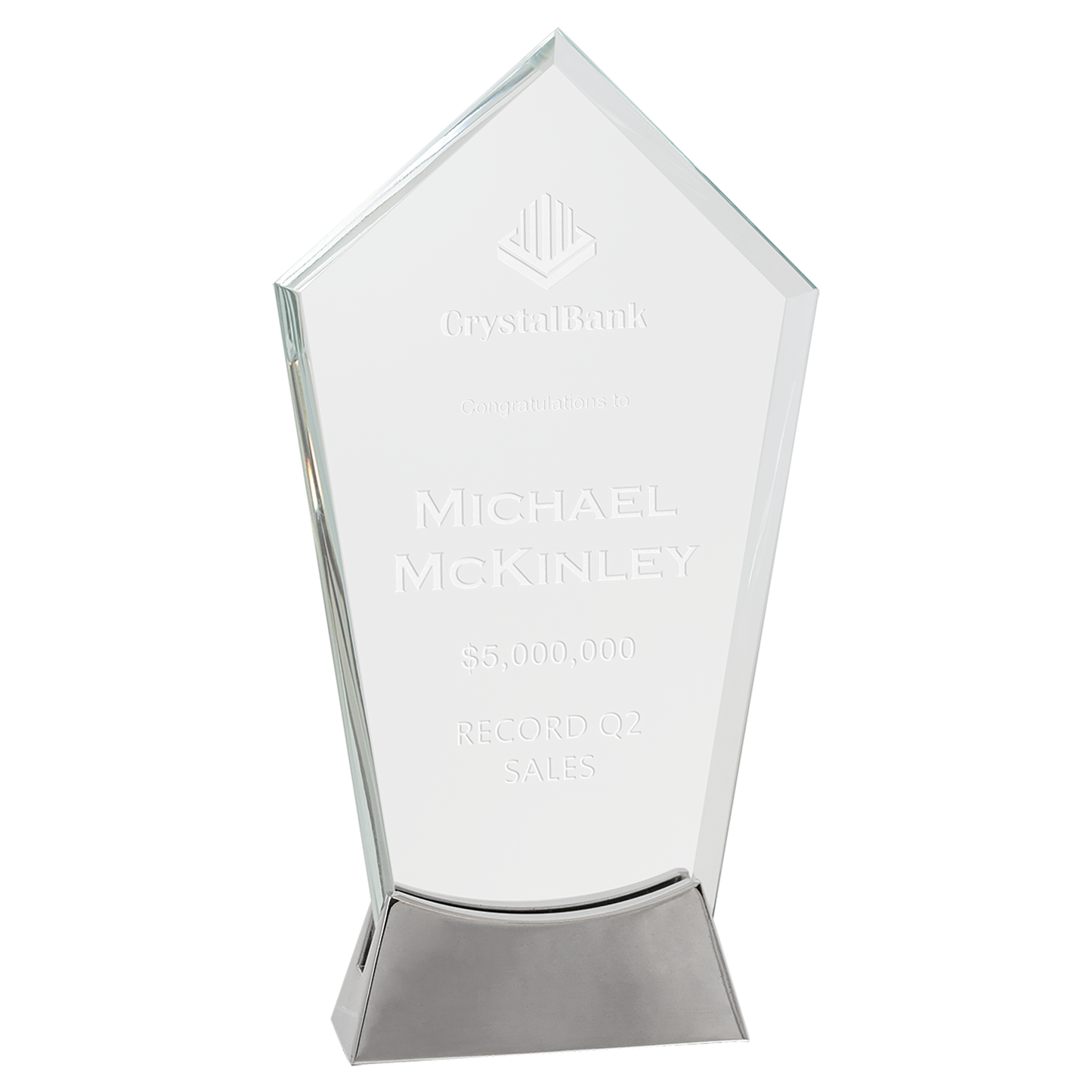 9 1 4 Peak Platinum Glass with Full Metal Base