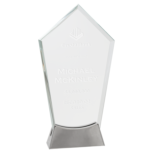 9 1 4 Peak Platinum Glass with Full Metal Base