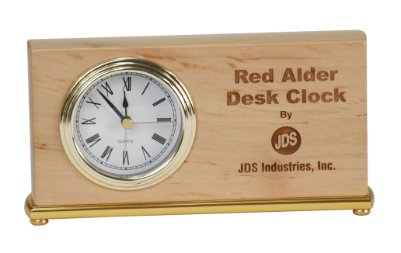 7 1 2 x 4 Red Alder Horizontal Desk Clock